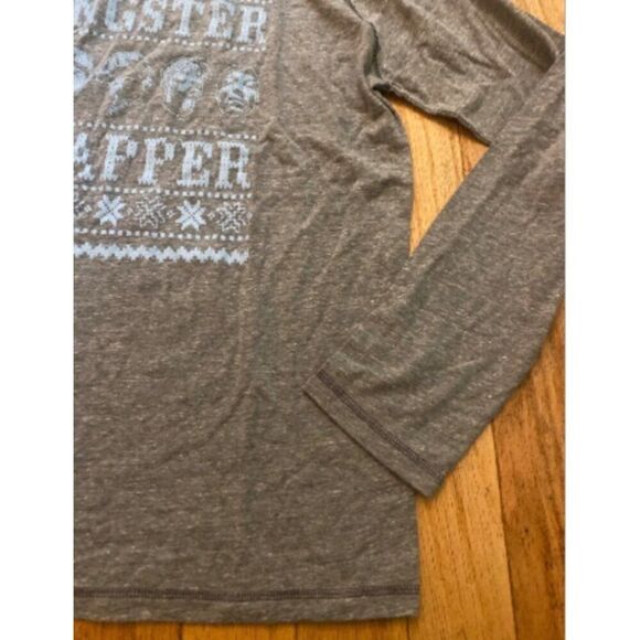 One Messy Bun Grey Gangster Wrapper Graphic casual Hooded Long Sleeve Shirt lrg - Picture 4 of 8